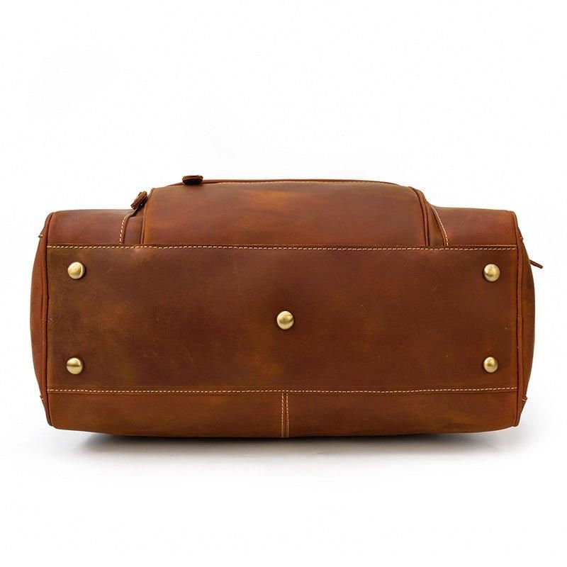 Reisetasche Aus Leder Für Herren Mit Taschen