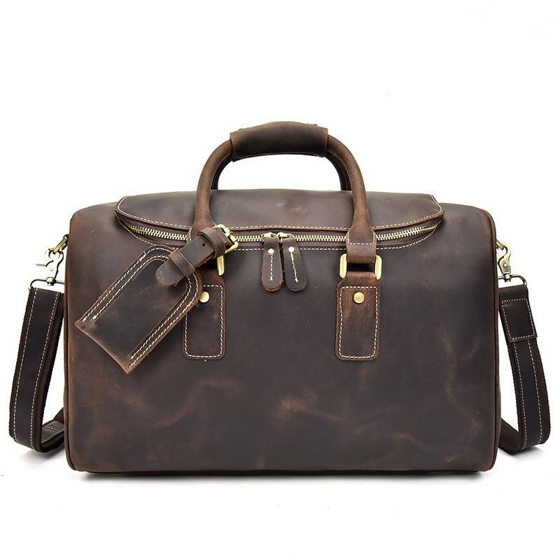 Reisetasche Aus Leder Im Vintage-stil Von Crazy Horse
