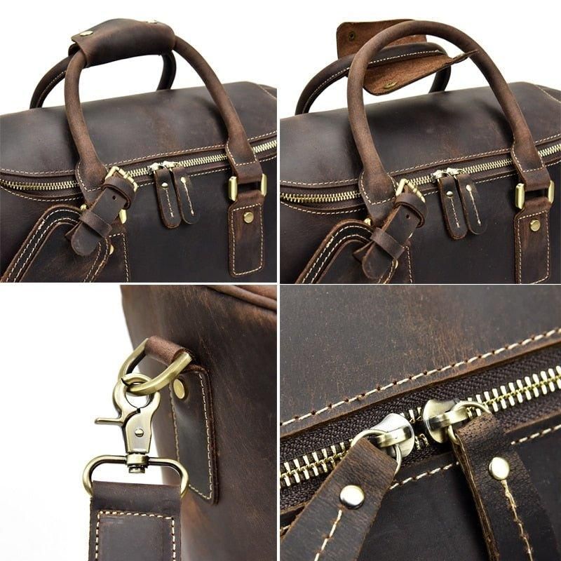 Reisetasche Aus Leder Im Vintage-stil Von Crazy Horse