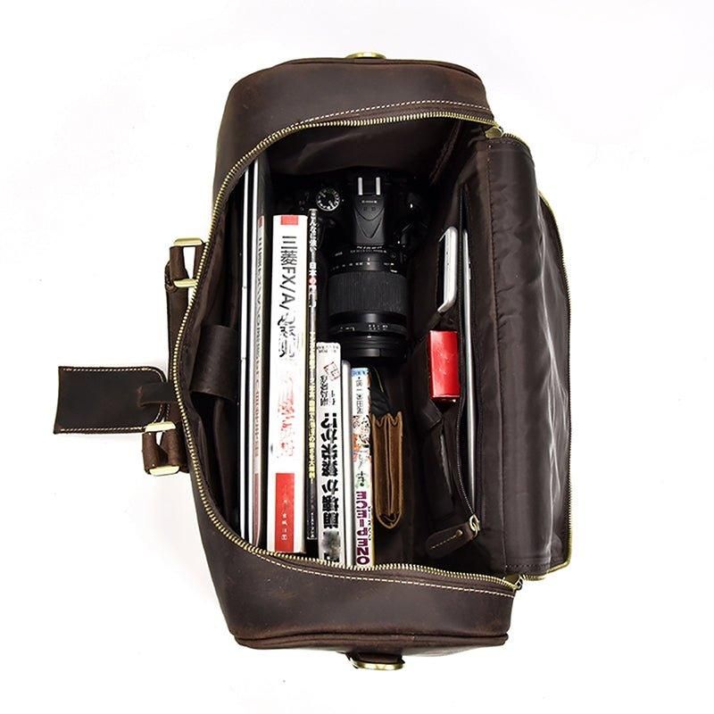 Reisetasche Aus Leder Im Vintage-stil Von Crazy Horse