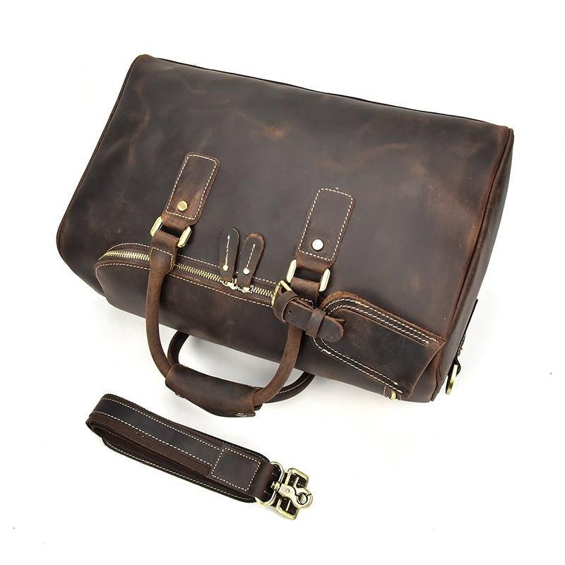 Reisetasche Aus Leder Im Vintage-stil Von Crazy Horse