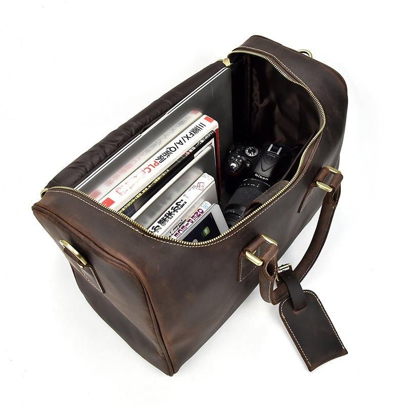 Reisetasche Aus Leder Im Vintage-stil Von Crazy Horse