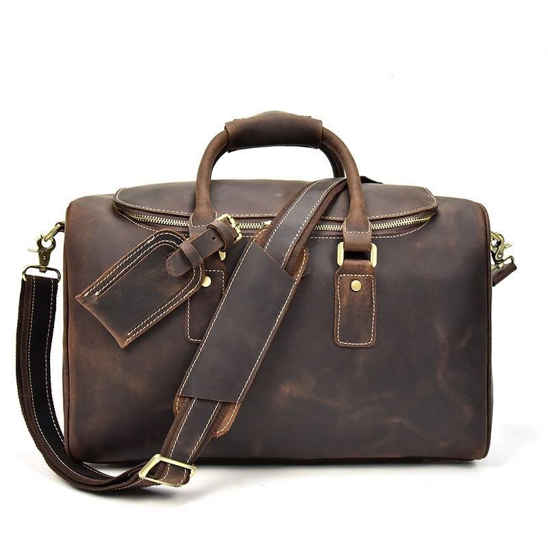 Reisetasche Aus Leder Im Vintage-stil Von Crazy Horse
