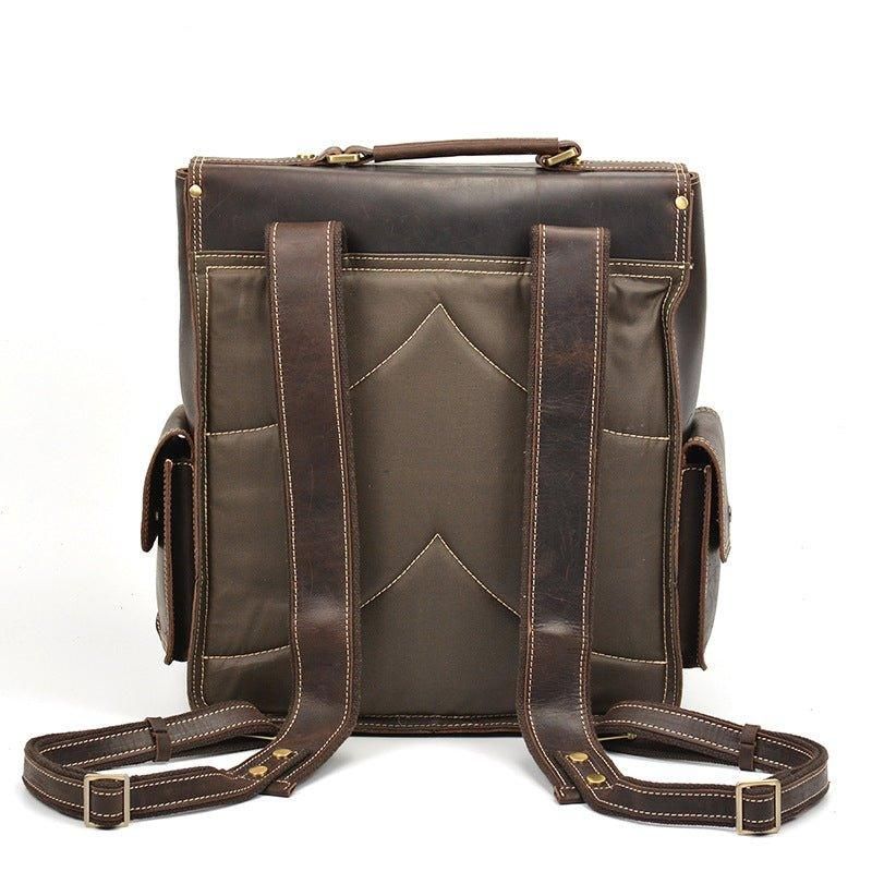 Vintage-lederrucksack Für Herren Die Arbeit